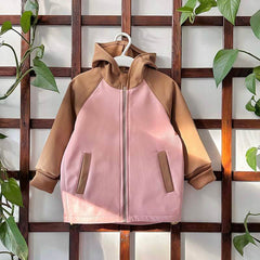 Jachetă cu glugă Pacifica Caramel Pink, softshell 3 straturi