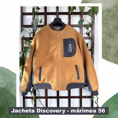 Jachetă din lână fiartă pentru bărbați, Discovery Yellow